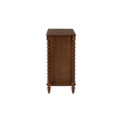 Neviah 3-Drawer Chest, Walnut Brown
