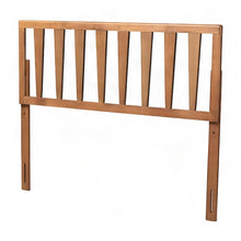 Ash Veneer Wood Queen Size Headboard Only with Rubberwood Legs, Ash Walnut