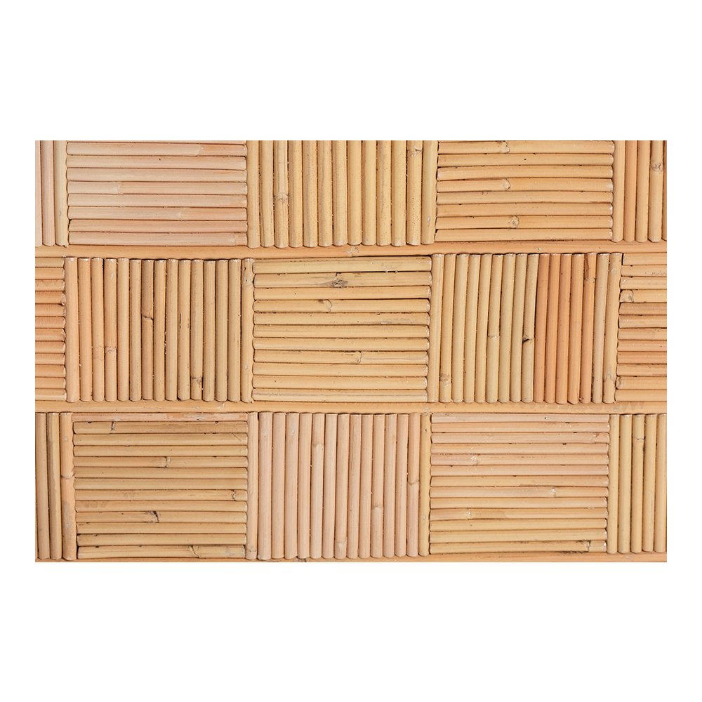 bali & pari Mimi Natural Rattan Checkered Console Table with Drawer