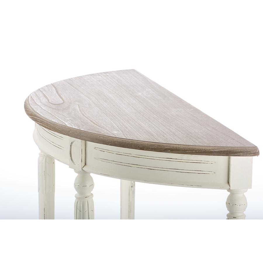 Baxton Studio Vologne Traditional White Wood French Console Table