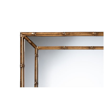 Baxton Studio Adeliza Accent Wall Mirror with Bamboo Inspired Frame