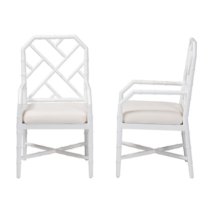 Sergio Wood 2-Piece Dining Chair Set, White