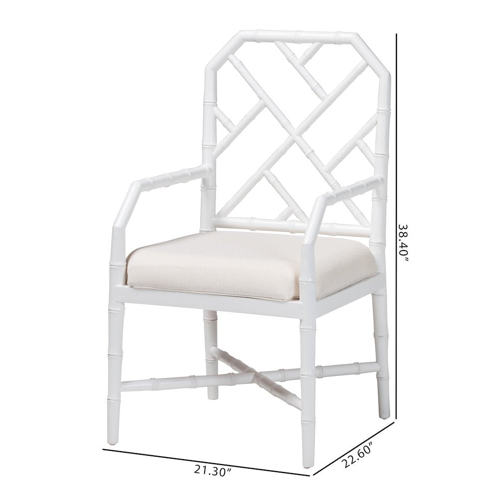 Sergio Wood 2-Piece Dining Chair Set, White