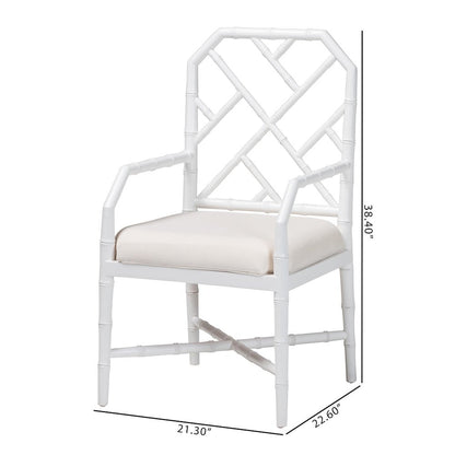 Sergio Wood 2-Piece Dining Chair Set, White
