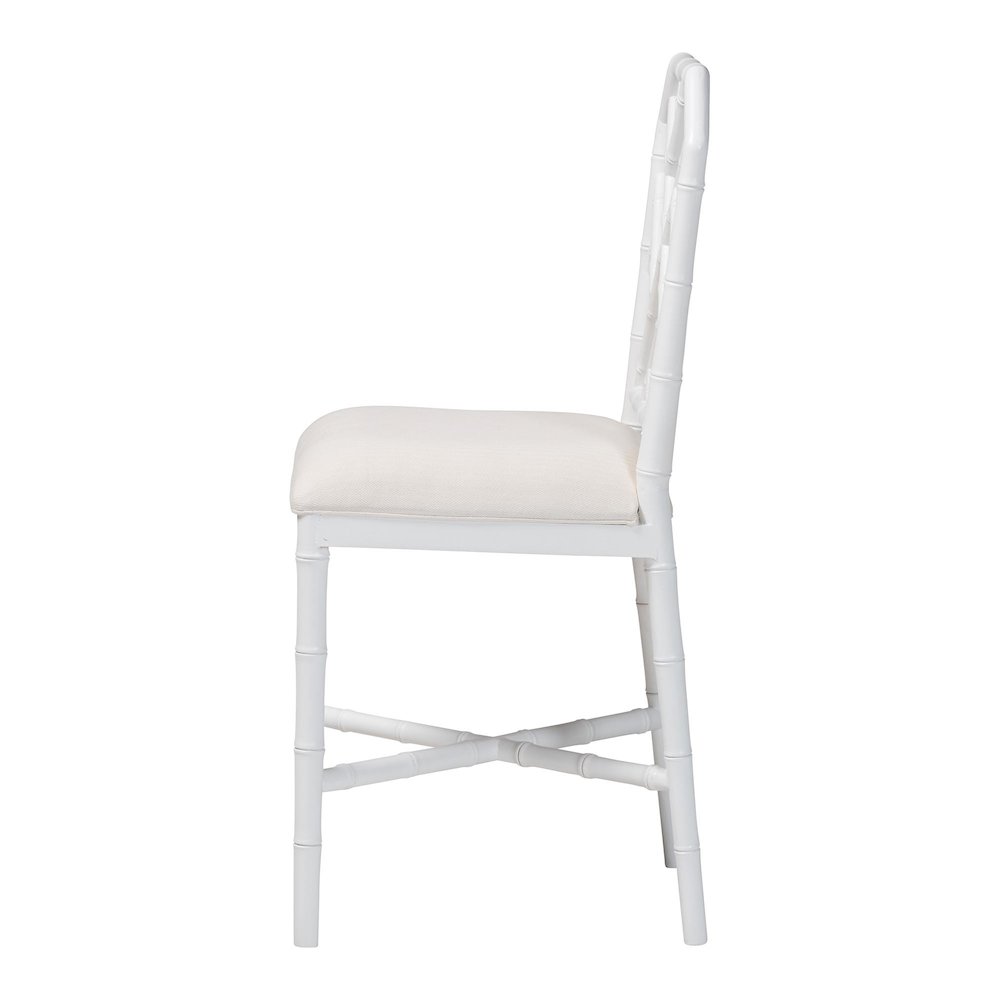 Sergio Wood Counter Stool, White