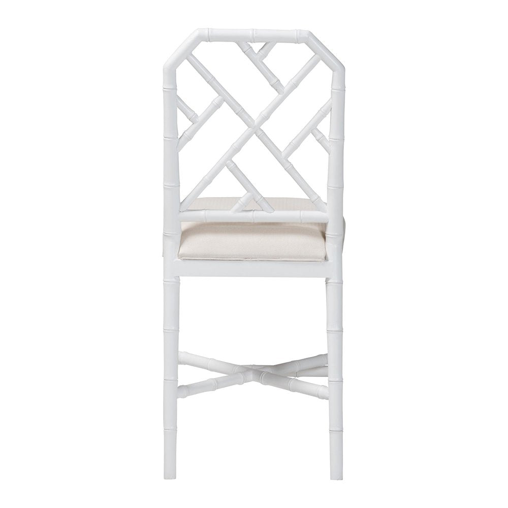 Sergio Wood Counter Stool, White