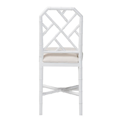 Sergio Wood Counter Stool, White