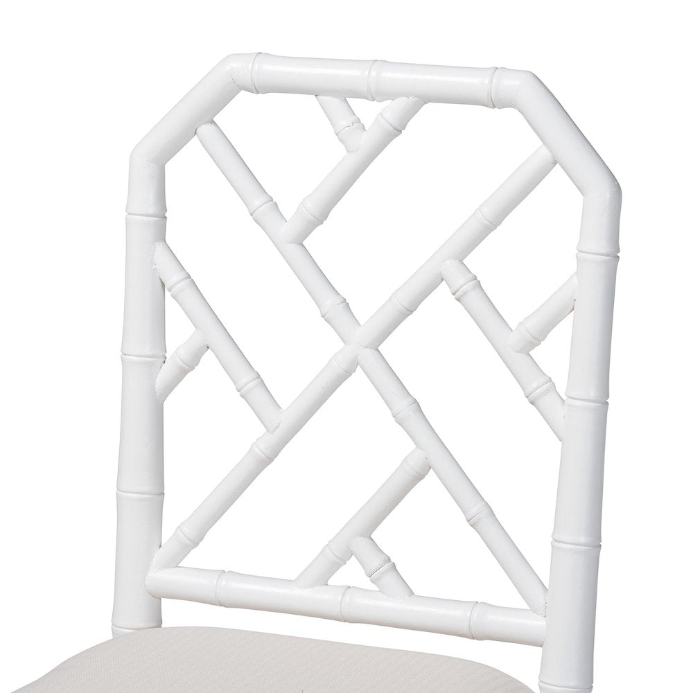 Sergio Wood Counter Stool, White