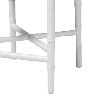 Sergio Wood Counter Stool, White