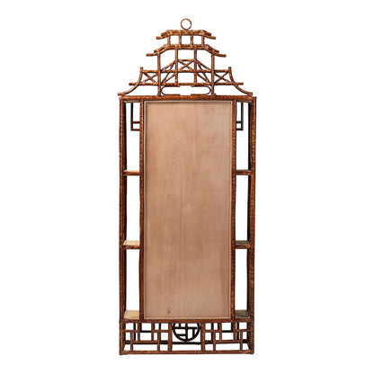 Tamiko Marbled Tortoise Rattan 3-Tier Accent Shelf