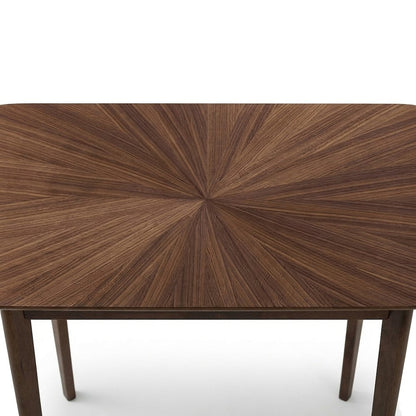 Solid Rubberwood Mid-Century Modern Wood Console Entryway Table, Walnut