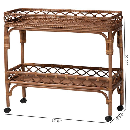 Fumiyo Natural Rattan Kitchen Cart