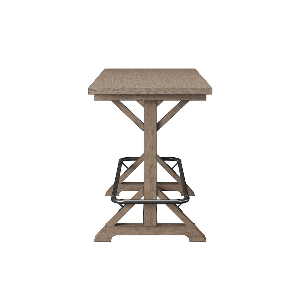 Wallce & Bay Benti Pecan Brown Bar Height Trestle Table
