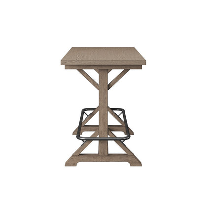 Wallce & Bay Benti Pecan Brown Bar Height Trestle Table
