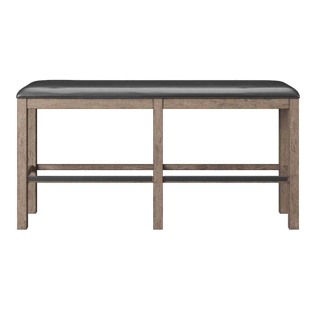 Wallce & Bay Benti Pecan Brown 60" Bar Height Bench