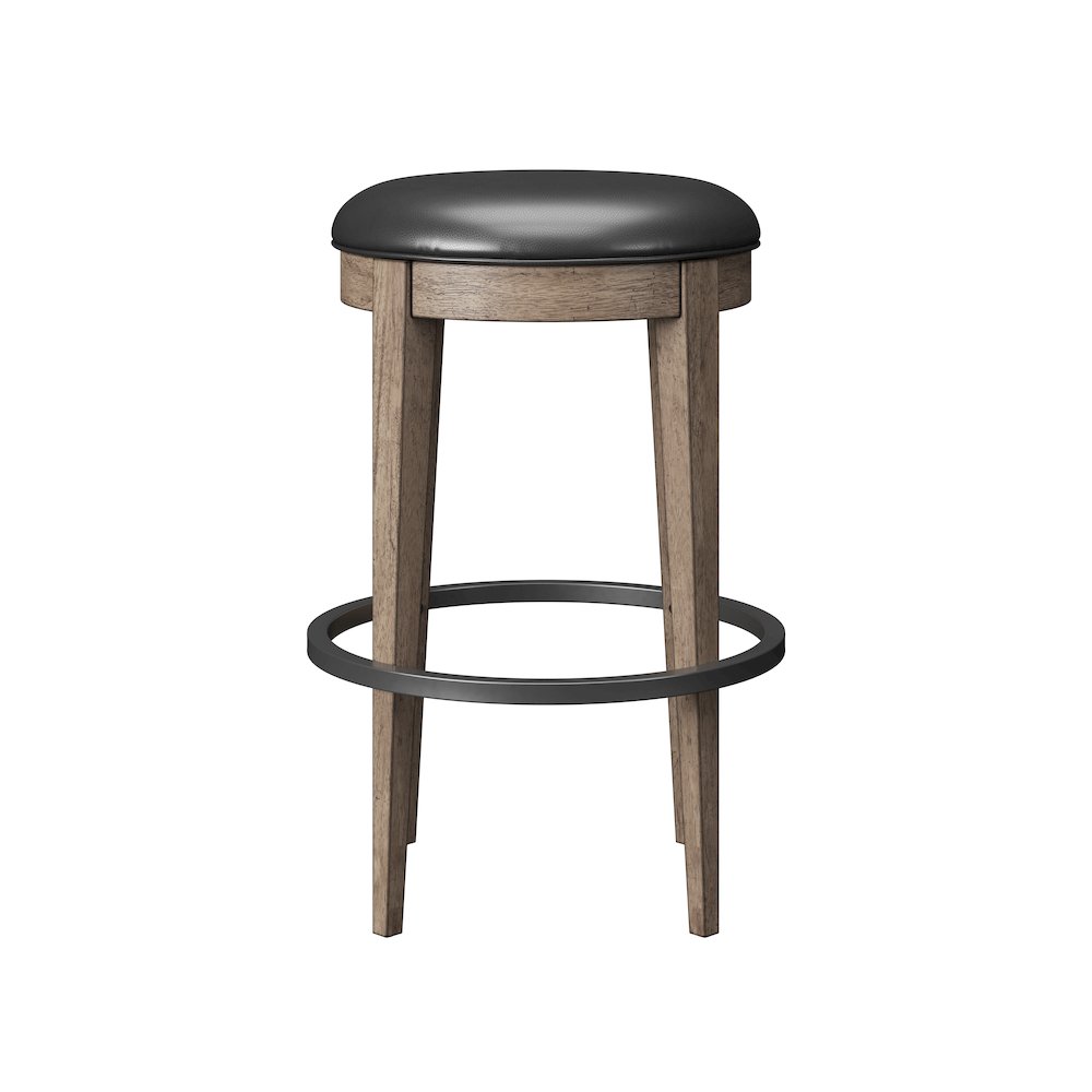 Wallce & Bay Benti Pecan Brown Backless Swivel Bar Stool
