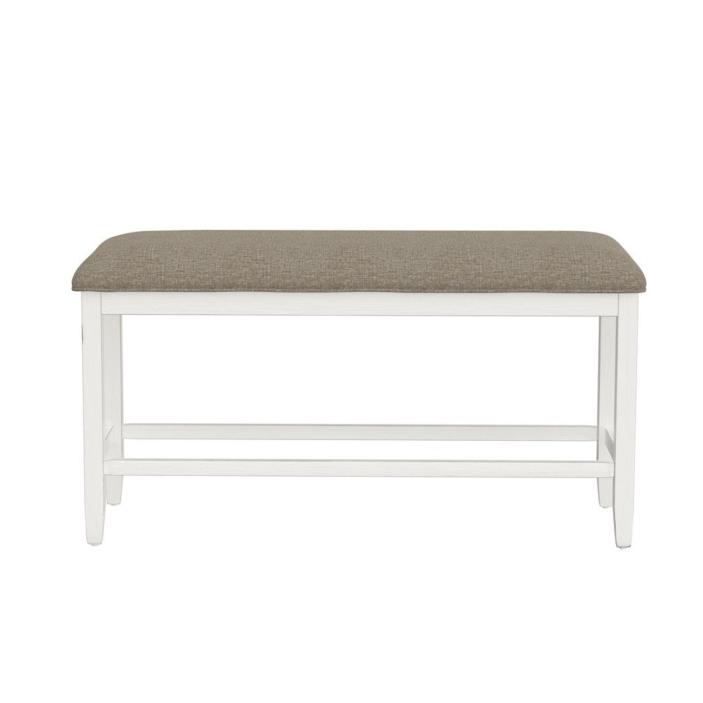 Wallace & Bay Velvety 6 Piece Gathering Height Table Set in Cocoa & Milk White