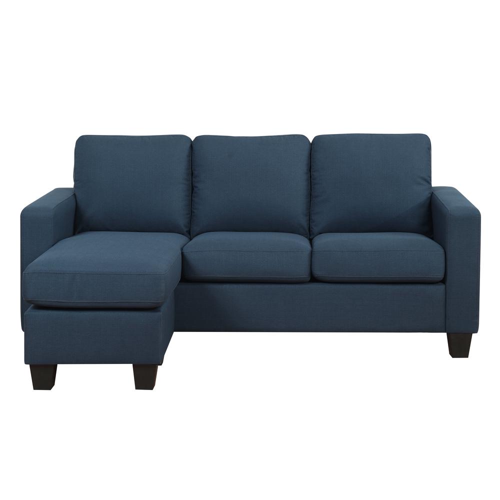 Wallace & Bay Mcconnell Reconfigurable Chaise Sectional, Marine Blue