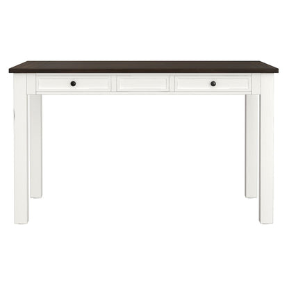 Wallace & Bay Velvety 6 Piece Gathering Height Table Set in Cocoa & Milk White