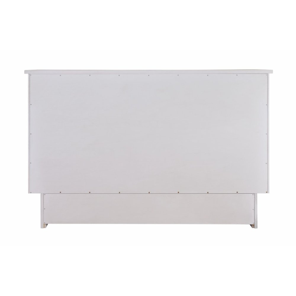 Madrid Queen Cabinet Bed White Finish Free Standing Compact Design Useable Top Surface