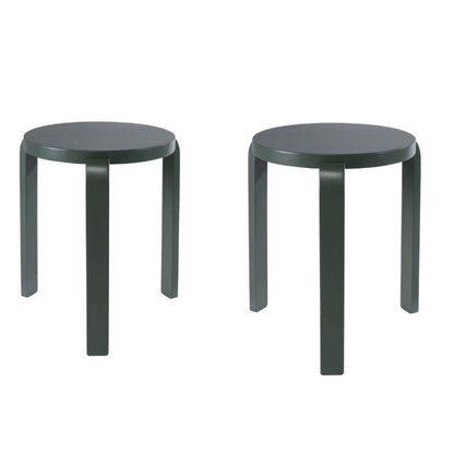 Mateo Round Backless Stacking Stools - Set of 2 - Spanish Moss