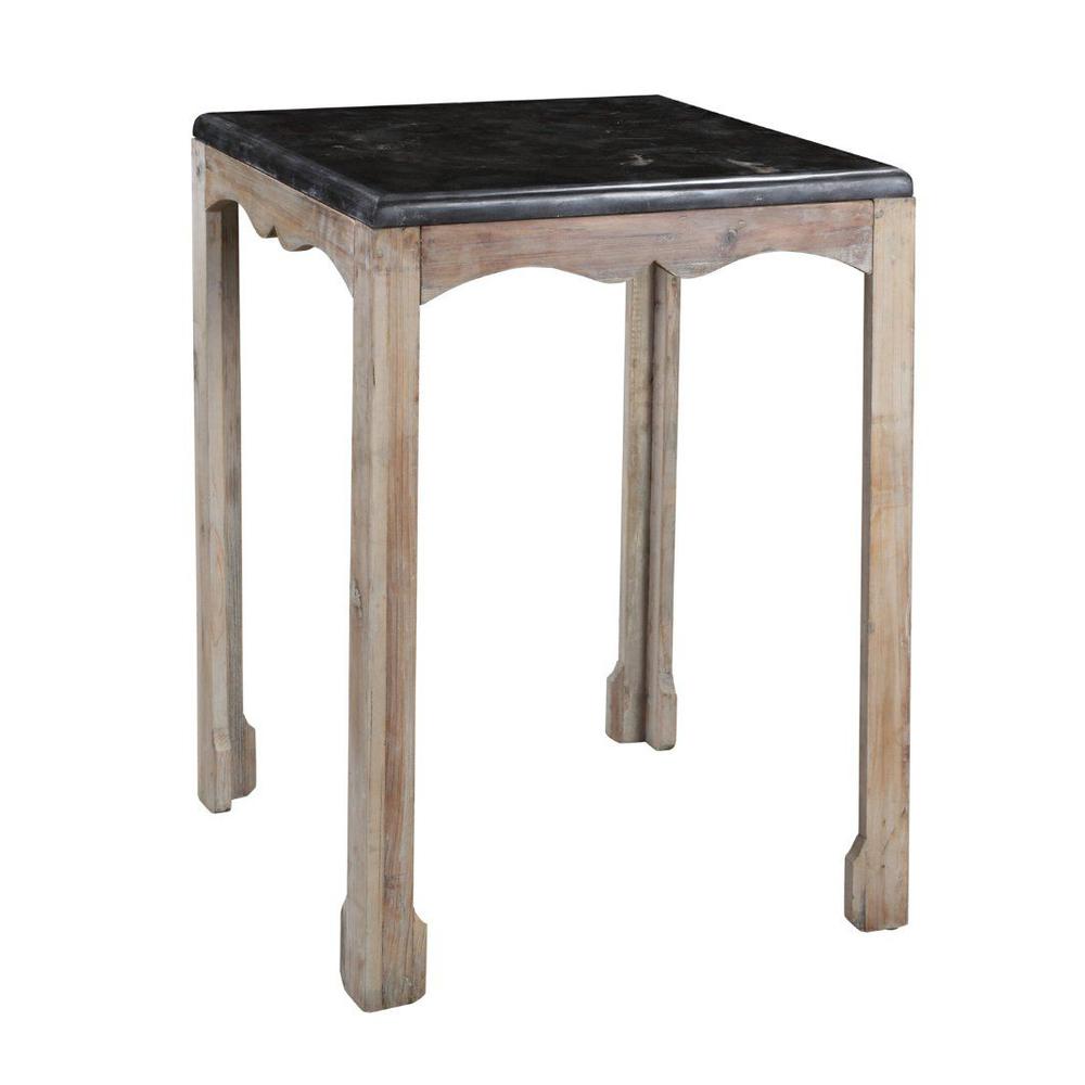 Amsler Side Table - Gray-Wash Finish