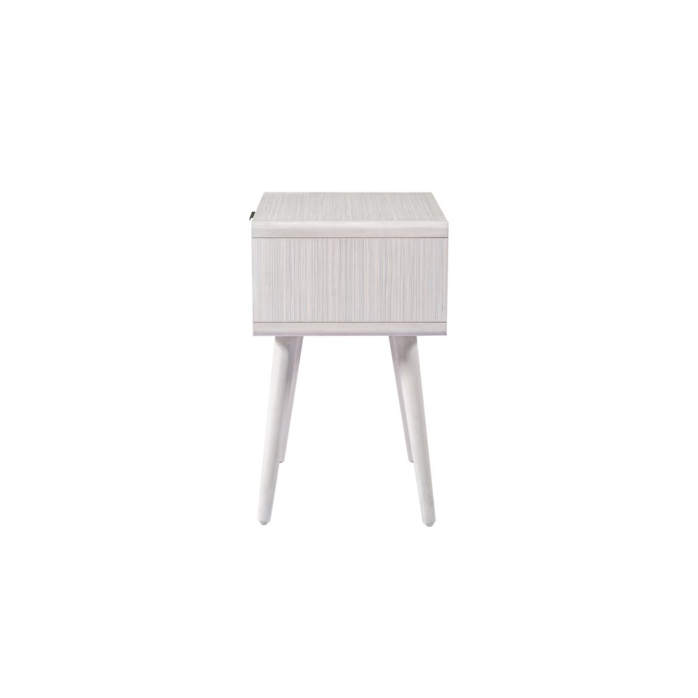 Cambria End Table - Zebrano Whitewash/Natural Cane