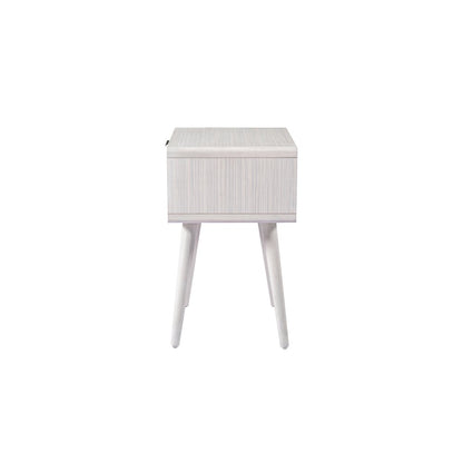 Cambria End Table - Zebrano Whitewash/Natural Cane