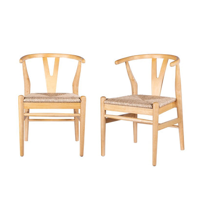 Wishbone Dining Chairs - Set of 2 - Natural Finish