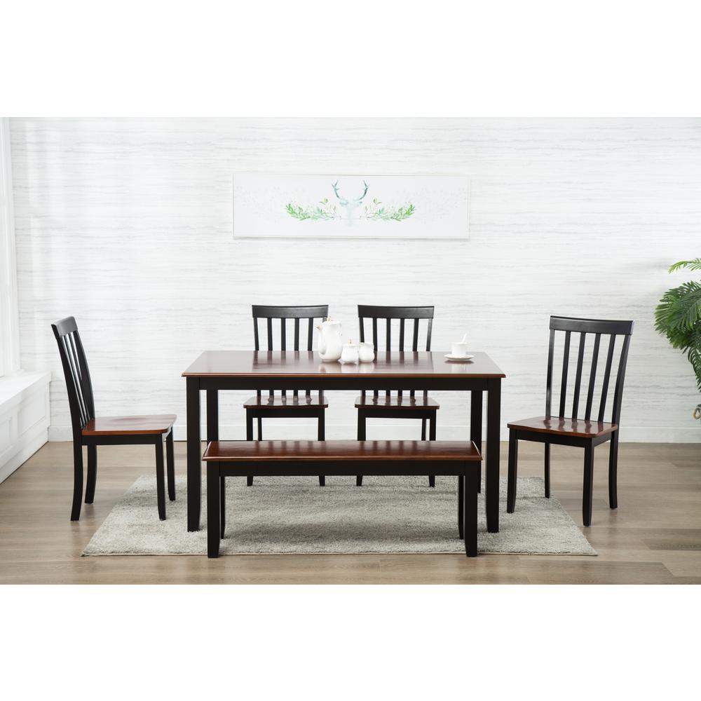 Bloomington 6-Piece Dining Set - Black/Cherry