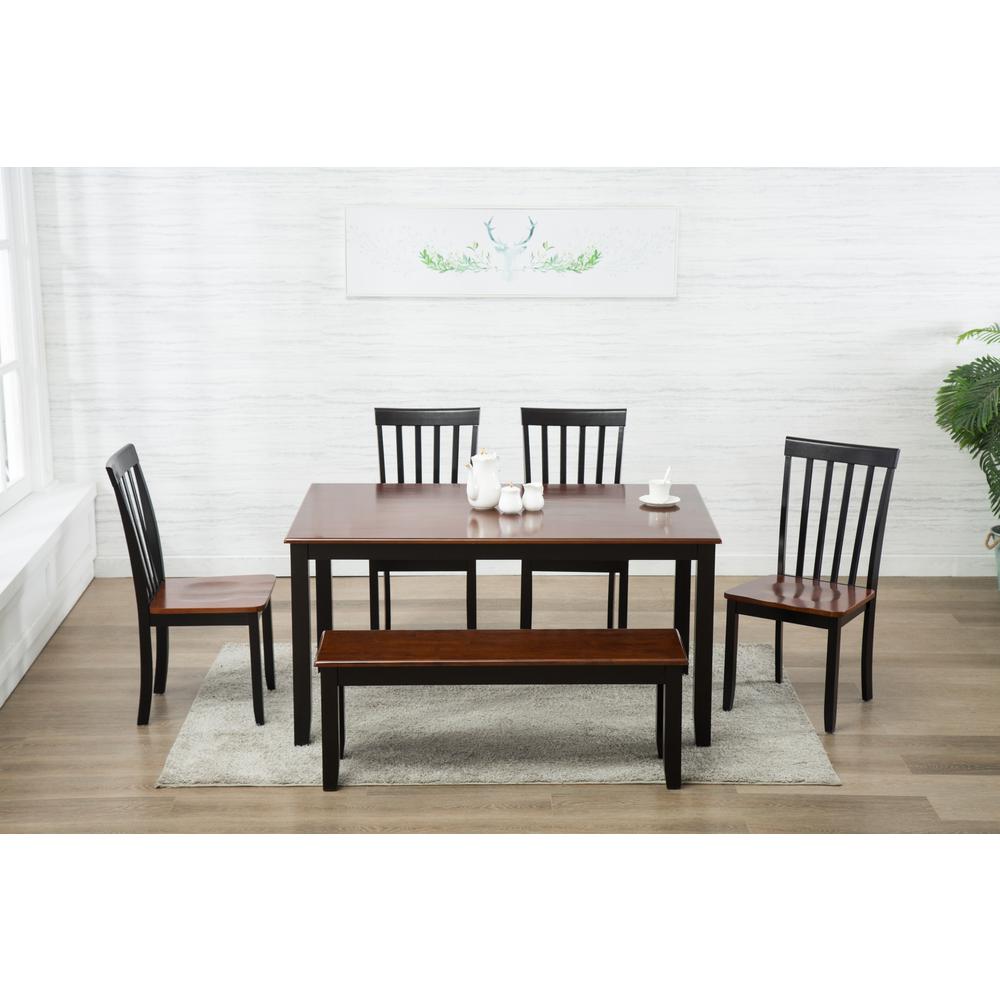 Bloomington 6-Piece Dining Set - Black/Cherry