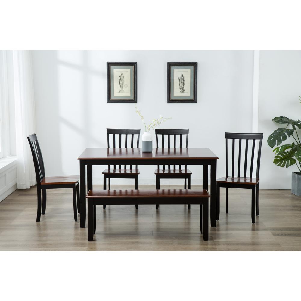 Bloomington 6-Piece Dining Set - Black/Cherry