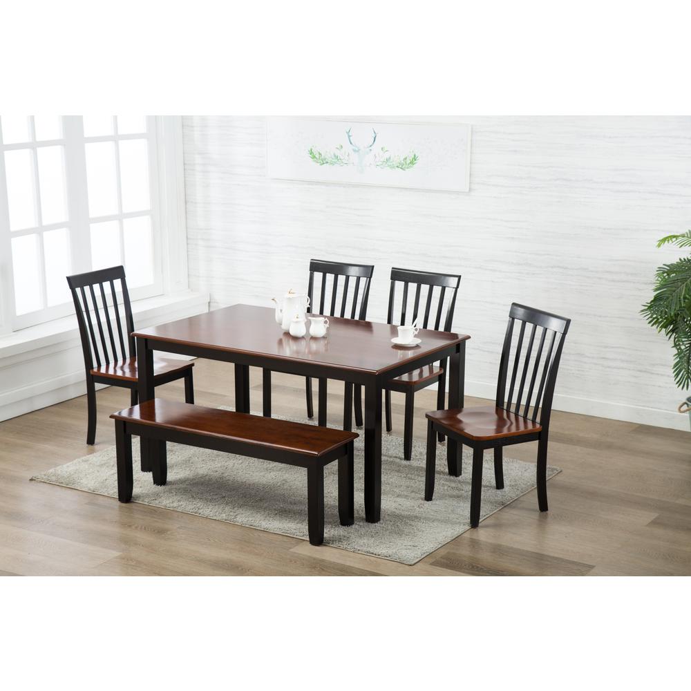Bloomington 6-Piece Dining Set - Black/Cherry