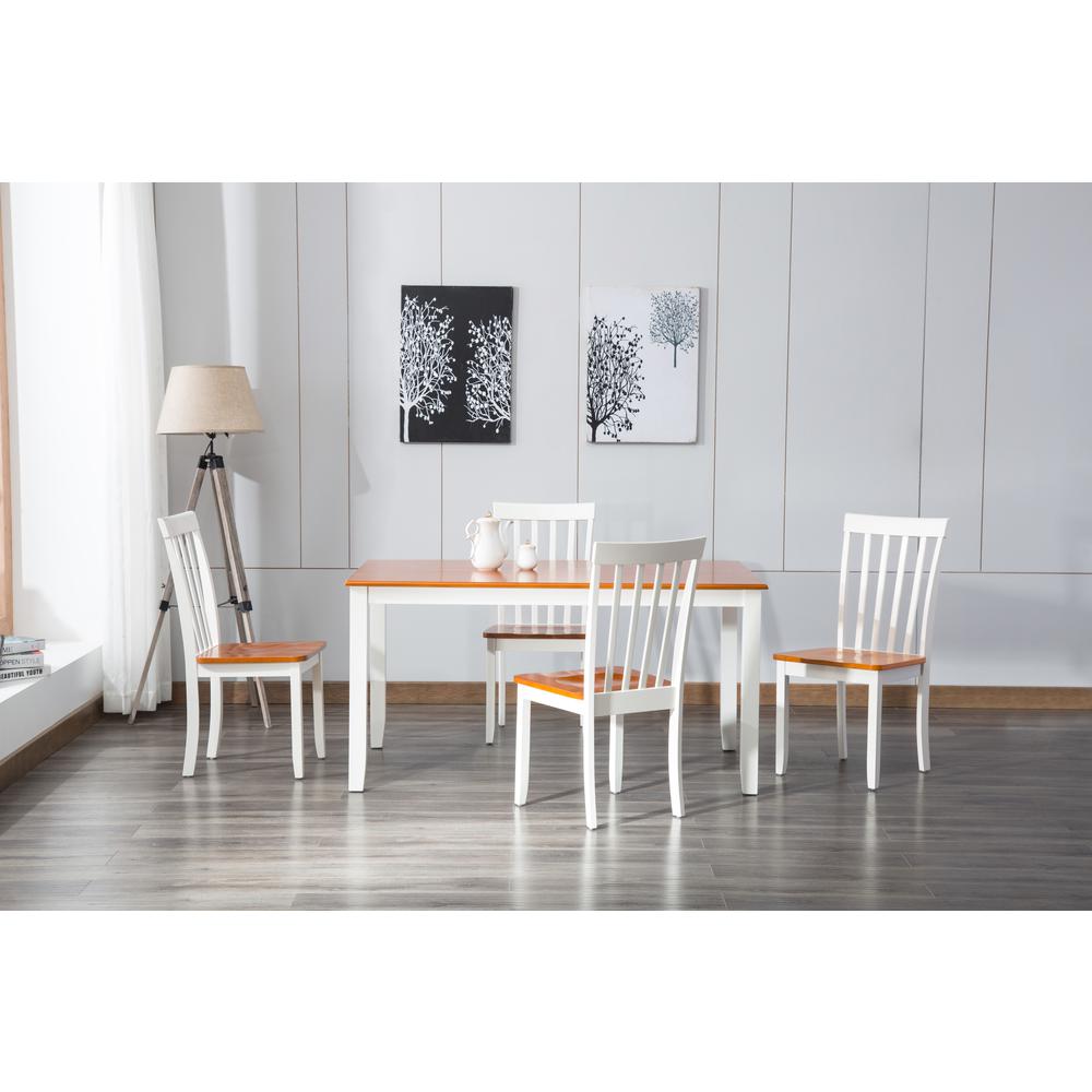 Bloomington 5-Piece Dining Set - Cream/Honey Oak