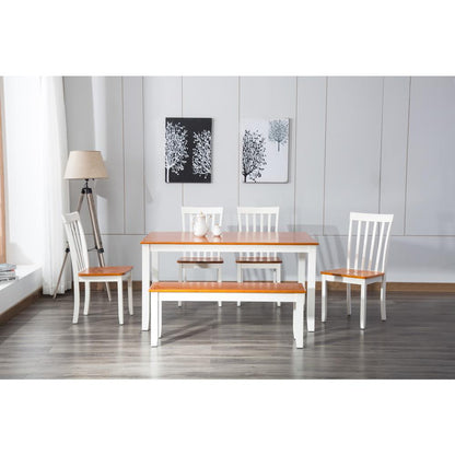 Bloomington 6-Piece Dining Set - Cream/Honey Oak