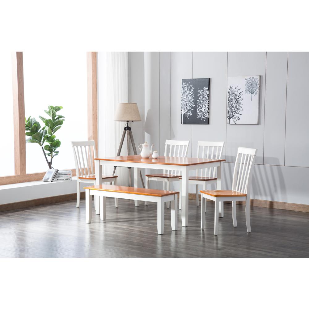 Bloomington 6-Piece Dining Set - Cream/Honey Oak