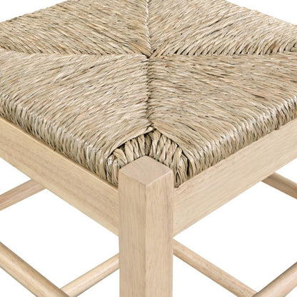 Square Rush Backless Counter Stool - Blonde Oak