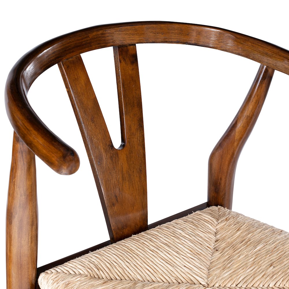 Wishbone Bar Height  Kitchen Bar Stool - Cappuccino Finish