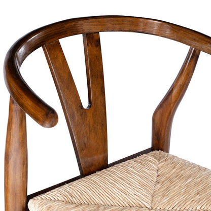 Wishbone Bar Height  Kitchen Bar Stool - Cappuccino Finish