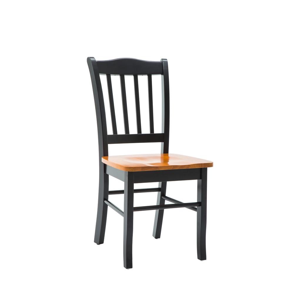 Shaker Dining Chairs, Set of 2 - Black/Oak
