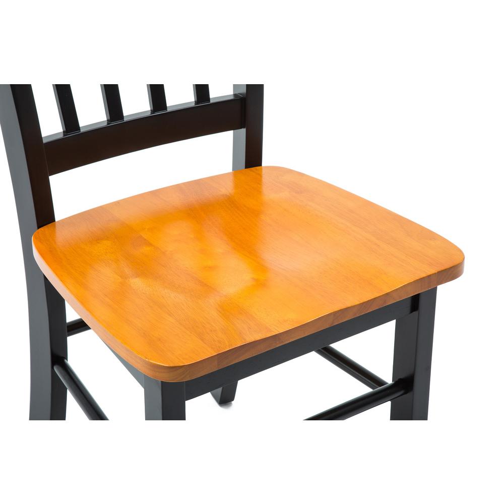 Shaker Dining Chairs, Set of 2 - Black/Oak