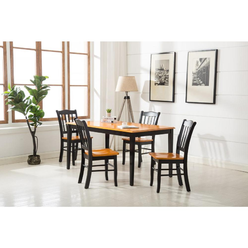 Shaker Dining Chairs, Set of 2 - Black/Oak