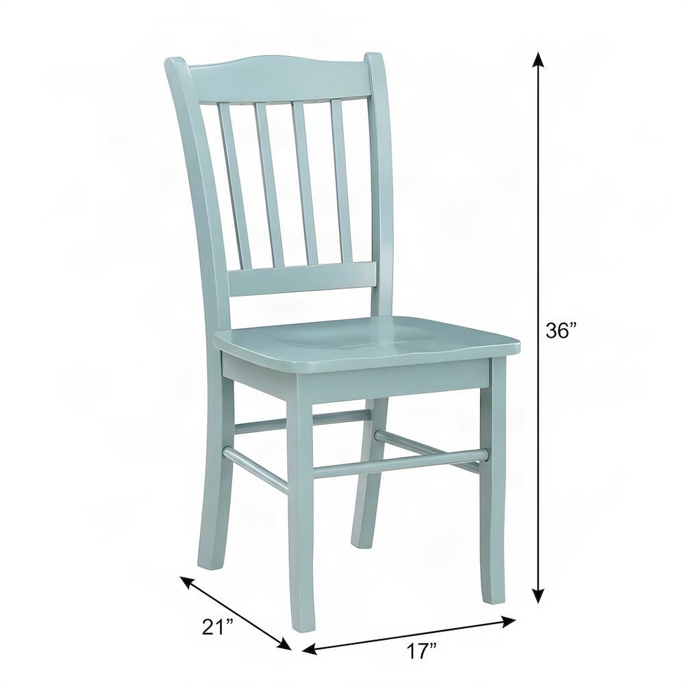 FurniFact Dining Chair with Solid Rubberwood Frame, Aspen Valley, Set of 2