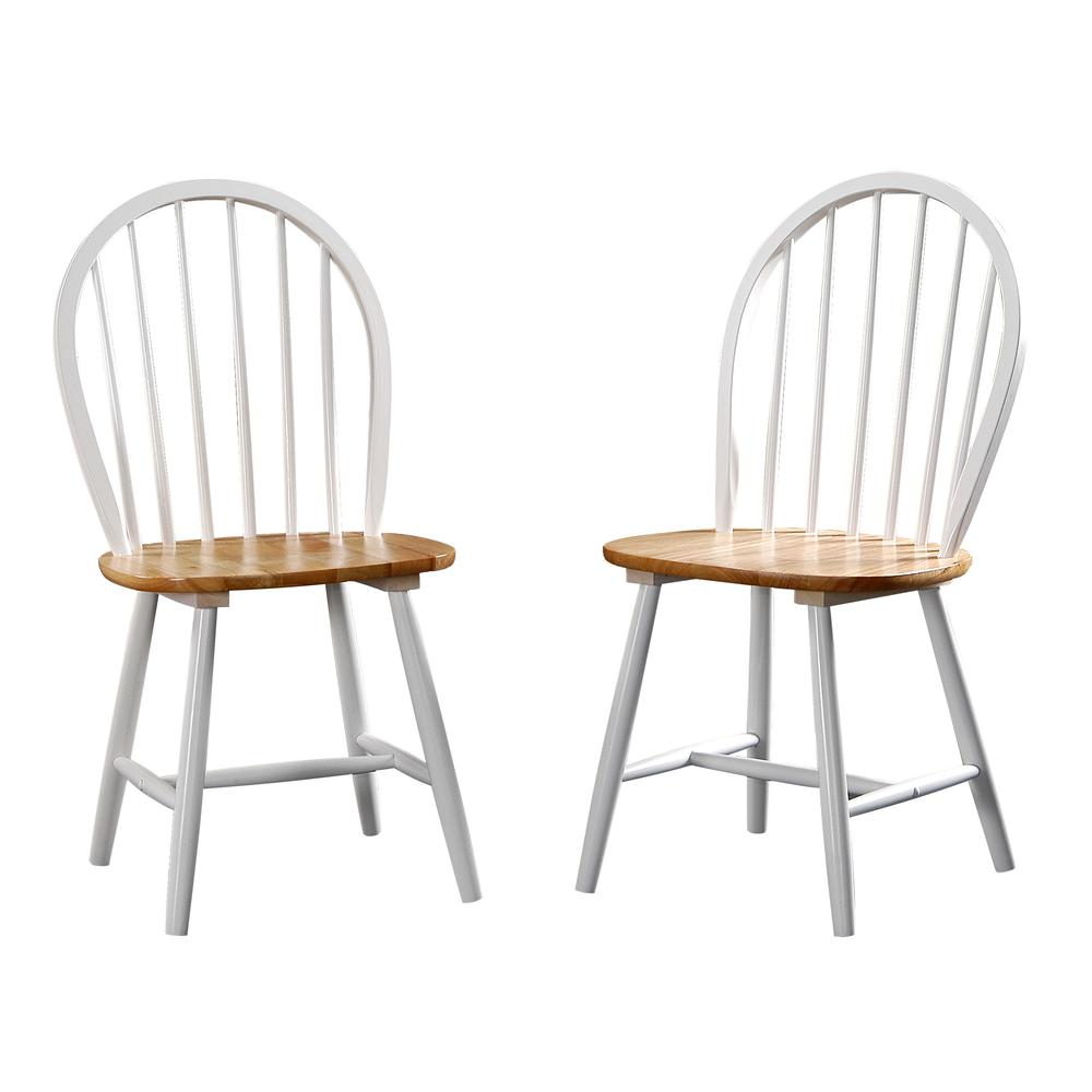 Title - Windsor Farmhouse Dining Chairs, Set of 2 - Cream/Natural