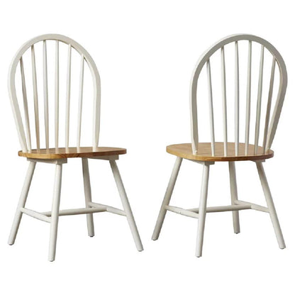 Title - Windsor Farmhouse Dining Chairs, Set of 2 - Cream/Natural
