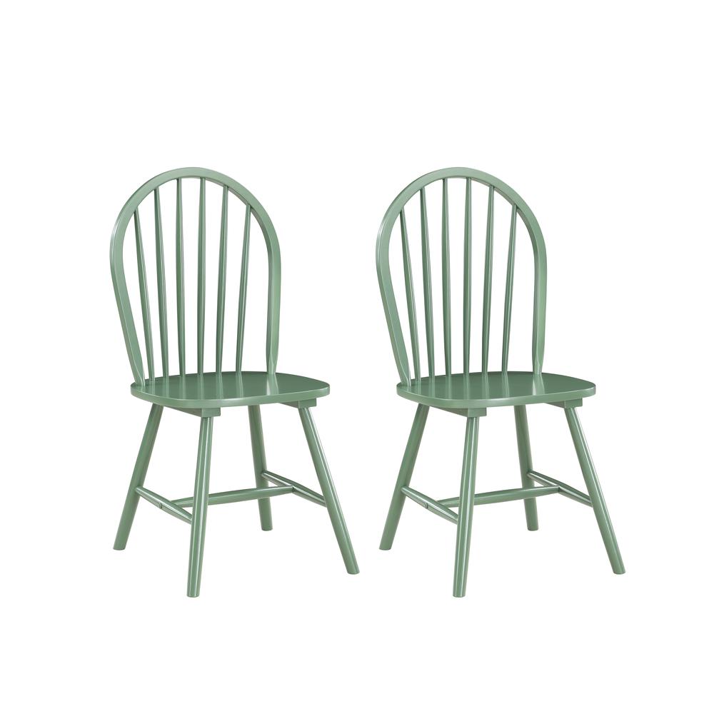 Carolina Dining Chairs – Set of 2 - Equestrian Green