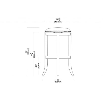 Cordova Swivel Bakckless Bar Stool - Cherry