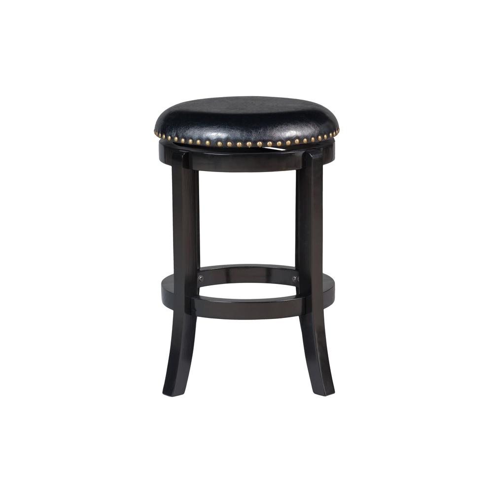 Cordova Swivel Backless Counter Stool - Black