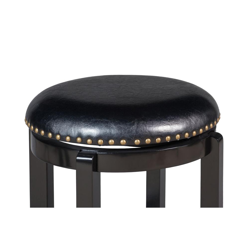 Cordova Swivel Backless Counter Stool - Black