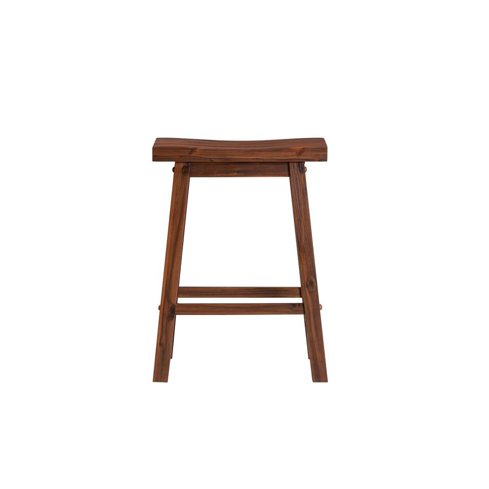 Sonoma Backless Saddle Counter Stool - Chestnut Wire-Brush